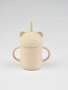 Cốc thép không gỉ hai lớp 250ml có vỏ silicon, cốc hình gấu có nắp đậy, có ống hút và chống rò rỉ, có thể tái sử dụng. - Nhiều màu - Xem 13