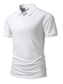 男士时尚休闲Polo衫，适合运动、户外、骑行、徒步、约会等场合，短袖设计，是送给男友的绝佳礼物，白色夏季款 - 白色 - 查看 2