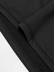 Men's Thermal Shirt For Autumn And Winter With Fleece Lining, Long-Sleeved Fleece Base Shirt - màu đen - Xem 8