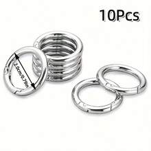 5/10/20pcs Metal Spring Snap Hooks, One-Click Open/Close Anti-Lost Key Chain, Outdoor Camping Backpack Hanging Accessories, Wear-Resistant Rust-Proof Metallic Quick Clips - Multicolor - View 25