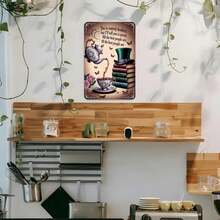 1PC 2D Flat Alice In Wonderland Tea Party Tin Sign Vintage  Metal Sign Print Aesthetic Room Decoration For Home Bedroom Kitchen Bar Dorm Bathroom Wall Decor 8 X 12 Inch Retro Art, Room Decor, Outdoor Wall Decoration Gift, High Quality Printing, Suitable For Farms, Cafes, Bars - Màu be - Xem 4