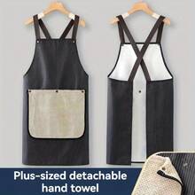 Detachable Thick Hand Towel Apron & Replacement Towel - High-Quality Absorbent Kitchen Apron With Removable Towel, Suitable For Cooking, Baking And Grilling, Unisex Modern Design, Mother's Day Gift, Suitable For Home And Professional Chefs - 1pc - View 7