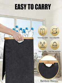 1pc 100L Large Capacity Indoor Recycling Bin With 2 Inner Bags, Suitable For Garbage, Laundry, Kitchen, Bedroom, Office, For Clothes, Bottles, Excellent Holiday Gift, Detachable & Foldable Design For Easy Sorting - Multicolor - View 7