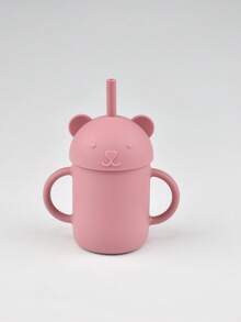 Cốc thép không gỉ hai lớp 250ml có vỏ silicon, cốc hình gấu có nắp đậy, có ống hút và chống rò rỉ, có thể tái sử dụng. - Nhiều màu - Xem 14