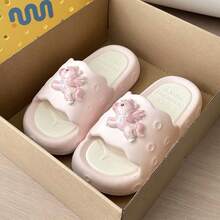 Women's Summer Fashion Versatile Indoor Home EVA Cute Cartoon Lightweight Comfortable Slip-On Open Toe Slippers - Pink - View 4