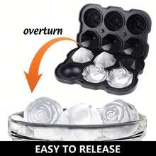 1 khay làm đá hình hoa hồng bằng gạch, khuôn làm đá viên bằng silicon dùng cho rượu whisky, máy làm đá tại nhà. - Nhiều màu - Xem 2