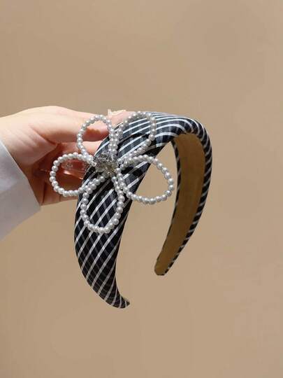 1 قطعة شريط رأس بتصميم زهري ثلاثي الأبعاد مربع، تاج إسفنجي واسع متعدد الاستخدامات، إصدار جديد