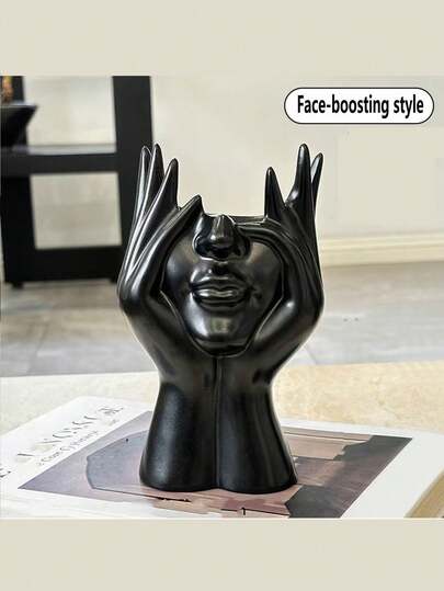 Multi-Functional Creative Human Body Art Simple Storage Cylinder Decoration, Desktop Storage For Makeup Brushes, Lipsticks, Eyebrow Pencils, School Supplies Storage Cylinder, Office Pen Holder, Decorative Storage, Suitable For Gifting And Gatherings