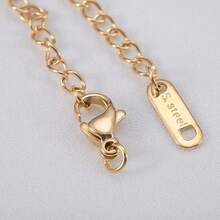 10 piezas de cadena de extensión con cierre de langosta de acero inoxidable, cadena ajustable para hacer collares y pulseras de joyería DIY - Cadena de extensión de acero inoxidable - Ver 7