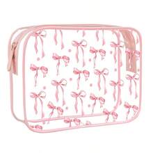 1个透明蝴蝶结化妆包，便携旅行洗漱包，多功能手提包，少女风透明蝴蝶结化妆包，旅行洗漱包 - 查看 12