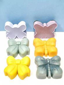 Bowknot Silicone Mold, Butterfly Shaped Silicone Mold For Plaster, Scented Candle, Chocolate, Candy - A-White - View 4