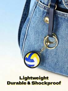 3D Printed Stress Relief Ball Keychains, PLA Material, Realistic Basketball, Football, Rugby, Volleyball, Golf Ball, Baseball, Tennis Ball, Beach Ball And Pickleball Pendants - Balls - View 6