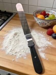 3pcs Stainless Steel Cake Spatula Set, 6/8/10 Inch Durable Icing Smoother For Home Kitchen & School Use - Multicolor - View 13