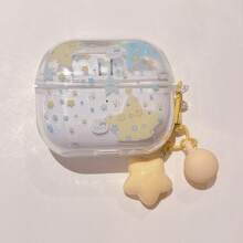 星空兔耳机保护套+挂件，适用于三星Galaxy Buds FE、Buds 3/3Pro/3fe/Core/FE/Buds4/4Pro无线耳机、Galaxy Buds Live/Pro无线蓝牙耳机、Buds2/2Pro耳机，可爱女士款 - 星星兔子 - 查看 6