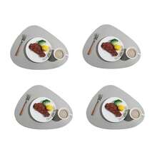 4件套黑色仿皮餐垫，耐磨可水洗，防滑耐热，易于清洁 - 彩色 - 查看 16