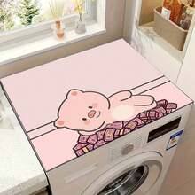 1pc Tropical Geometric Pattern, Warm Home Atmosphere, Diatomite, Non-Slip, Suitable For Washing Machine Cover Mat, Dryer Cover Mat, Coffee Machine Mat, Kitchen Countertop Mat. Multi-Purpose Household Mat - Soft and Cute Rich Pig - View 11