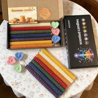 Set de regalo de velas aromáticas de 7 chakras para sanación, limpieza energética, alivio del estrés, meditación y relajación. Velas multicolor perfectas para decoración del hogar, reuniones, fiestas y ambiente festivo. Regalos ideales para Navidad, San Valentín y cumpleaños