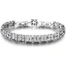 Exquisite High-End Niche Design Bracelet, Fashionable New Tennis Chain, Suitable As A Gift For Girlfriend, Friend Or Mother, Wholesale Supply - White - View 3