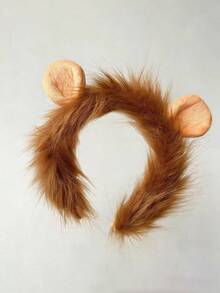 1pc/2pcs Cosplay Lion Ear Headband, Student Carnival Anime Character Hair Hoop, Plush Christmas Hair Accessory - Multicolor - View 9