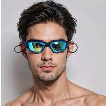 High Definition Adult Swimming Goggles, Waterproof Anti-Fog Electroplated Swimming Goggles, Silicone Competitive Swimming Goggles For Men & Women - A - View 4