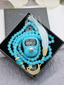 Ramadan Electronic Finger Tasbih Counter Set, Classic Black Gift Box, Star & Moon Decor Elements, Resettable Manual Counter, 5-Digit LCD Display, Handheld Clicking Counter For Prayer, Exercise, Worship, Ramadan Gift - Star and Moon Gift Box Set - View 17