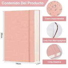 2 Packs Bloc de BocetosCuaderno de Dibujo A5 Cuaderno de Boceto 720 Páginas Cuaderno Engrosado Funda Impermeable de Cuero Suave para Dibujo Ilustración(Rosa + Rosa) - Rosa - Ver 2