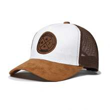 1pc New Pattern Mesh Breathable Baseball Cap, Trucker Hat, Outdoor Sun Hat, Versatile Casual Snapback, Fashionable Hip Hop Style - Patterned Bat Hat - View 10