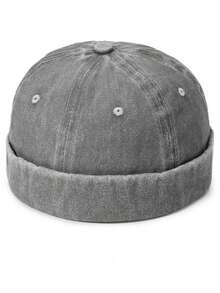 1pc Men's Adjustable Washed Vintage Beanie Hat, Versatile For All Seasons, Suitable For Gifts, Parties And Fashion Wear,Summer,Beach,Holiday - A - View 4