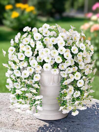 1/2/4pcs Artificial Eucalyptus Silk Flower Vine, UV-Resistant Greenery For Outdoor Hanging, Suitable For Anniversary, Graduation, Wedding, Party, Home, Office, Porch, Garden, Wall Decor In Spring & Summer