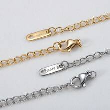 10 piezas de cadena de extensión con cierre de langosta de acero inoxidable, cadena ajustable para hacer collares y pulseras de joyería DIY - Cadena de extensión de acero inoxidable - Ver 6