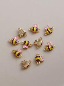 10/20/50/100/500pcs Alloy Oil Drop Small Yellow Duck Animal Pendant DIY Cartoon Cute Pet Earrings Necklace Bracelet Earrings Jewelry Making Keychain Accessories - Multicolor - View 12