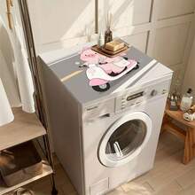 1pc Cute Pig Windblown Design Silica Gel Non-Slip Mat, Suitable For Washing Machine, Dryer, Coffee Maker, Kitchen Counter, Multi-Purpose Household Pad - US Dollar Piggy Dream - View 4