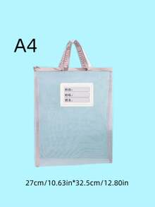 1个加厚A2/A3/A4文件袋，透明网眼设计，两种款式网眼拉链袋，适合存放学生试卷和美术用品 - 彩色 - 查看 17