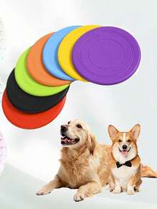 Silicone Dog , Floating Dog Disc, Reaction Training Interactive Toy, Suitable For Outdoor Activities Of Small & Medium Puppies - Multicolor - View 2