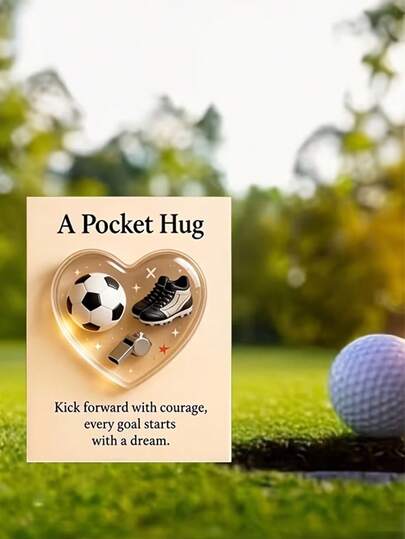 1pc Football Shaped Throw Pillow With Inspirational Greeting Card, Motivational Card, Hugging Memento, Friendship Appreciation Gift, Suitable For Indoor Decor, Thank You Gift, Holiday Gift, Theme Party Gift