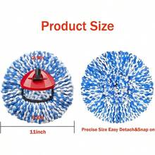 2 Paquetes de Cabezales de Repuesto Compatibles con OCeda, Recambio de Cabezal de Mopa Giratoria - Microfibra Esponjosa, Lavable y Fácil de Reemplazar - Azul + 2 unidades (paquete de 1) - Ver 2