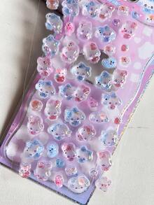 Cristal mini dorado, pegatinas de epoxi, decoraciones en relieve 3D de hámster, conejo, fundas de teléfono, scrapbooking, diario, pegatinas - Multicolor - Ver 16