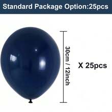50pcs 12 Inch Navy Blue Party Balloons, Suitable For Birthday Party, Graduation Ceremony, Space Theme Wedding And Other Occasions Decoration - Dark Blue - View 3