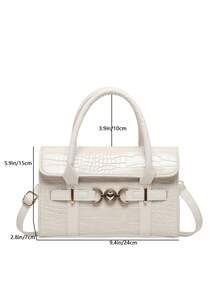 2026 New Fashion Elegant Small Square Handbag, Minimalist Versatile Shoulder/Crossbody Bag For Women - White - View 2