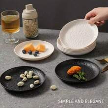 Bộ 2 đĩa sứ nứt cao cấp dùng trong gia đình, đĩa tráng miệng, đĩa ăn nhẹ, bộ đồ ăn, đĩa nhựa, khay phục vụ, đồ dùng nhà bếp, đĩa tiệc, đĩa dã ngoại. - Nhiều màu - Xem 12