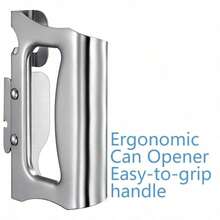 New Stainless Steel Portable Bottle Cap Opener, Kitchen Tool, Handy Can Opener, Emergency Bottle Opener, Party Accessory - Silver - View 4
