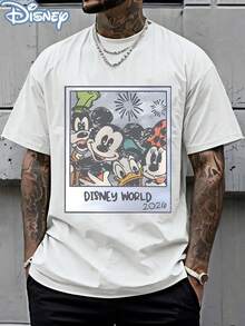 Officially Licensed Graphic T Shirts 100 Percent Cotton Shirt,  World 2026 Photo T-Shirt, Unisex, 220g, Retro Vintage, Park Souvenir, Casual Tee - 白色 - 查看 1