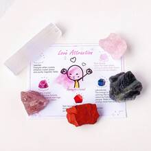 5件套天然紫水晶和透石膏脉轮水晶石套装 – 灵气疗愈瑜伽宝石收藏礼盒 - 彩色套盒 - 查看 11