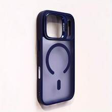 [Envío local en 24 horas] Funda para Apple 17Phone - Nuevo color naranja mate, adecuada para iPhone 17 Pro Max, funda con soporte magnético, para iPhone 17 16 15 14 13 12 11 Plus Pro Max 17Air 16E, incluye funda con carga inalámbrica, funda resistente a golpes, funda de teléfono resistente al impacto, funda de teléfono con estilo. - Azul - Ver 3