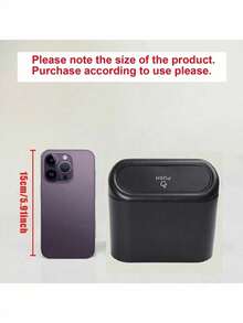 1pc Cute Butterfly Car Trash Can, Butterfly Trash Can Storage Box Black ABS Square Press Trash Can, Waterproof Trash Can. - Butterfly Trash Can - View 7