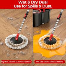 Three Best-Selling Rotating Mop Bucket Sets, Suitable For Both Wet And Dry Use. Each Set Includes A 360° Rotating Mop Bucket System, Three Microfiber Mop Heads, And A 61-Inch Adjustable Stainless Steel Handle For Effective Floor Cleaning. - TB02 - View 3