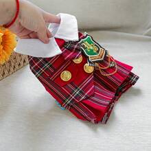 1pc Pet Dress, Cute Dress Clothes For Small Dogs & Cats - Red - View 10