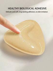 1 Pair Double-Sided Reusable Self-Adhesive Bra Pads, Thickened Invisible Bra Inserts, Waterproof For Swimming - Apricot - View 7