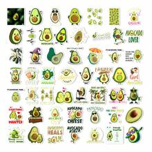52pcs Stickers Featuring Cartoon Avocados - Waterproof Vinyl, Suitable For Laptops, Water Bottles, Notebooks, Suitcases, Etc. - Cute Cartoon DIY Scrapbook Gift Scrapbook Supplies Stationery Funny Stickers Kindle - A - View 9