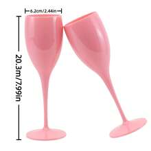 6/12pcs Reusable Champagne Glasses, Wine Glasses, Cocktail Glasses, Wedding Stemware, Suitable For Holiday Celebrations, New Year, Christmas, Parties, Weddings, Birthdays, Valentine's Day And Homecoming Events - View 4